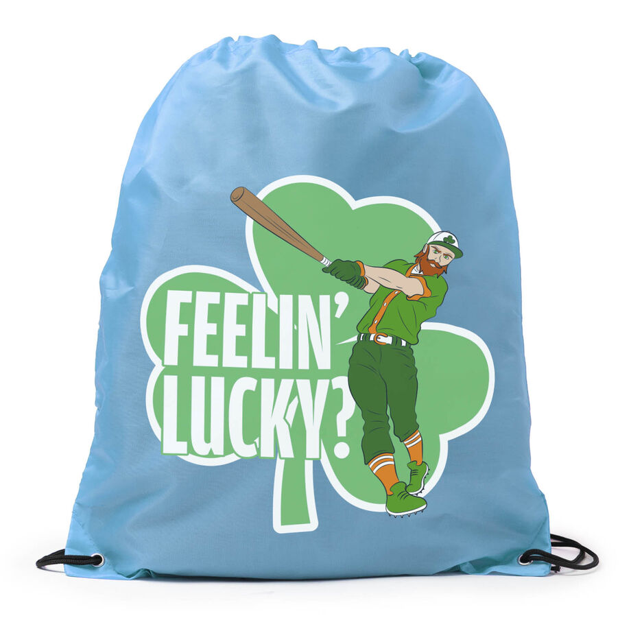 Baseball Drawstring Backpack - Feelin' Lucky Baseball
