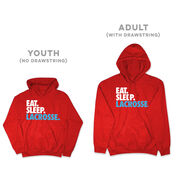 Lacrosse Hooded Sweatshirt - Eat. Sleep. Lacrosse.