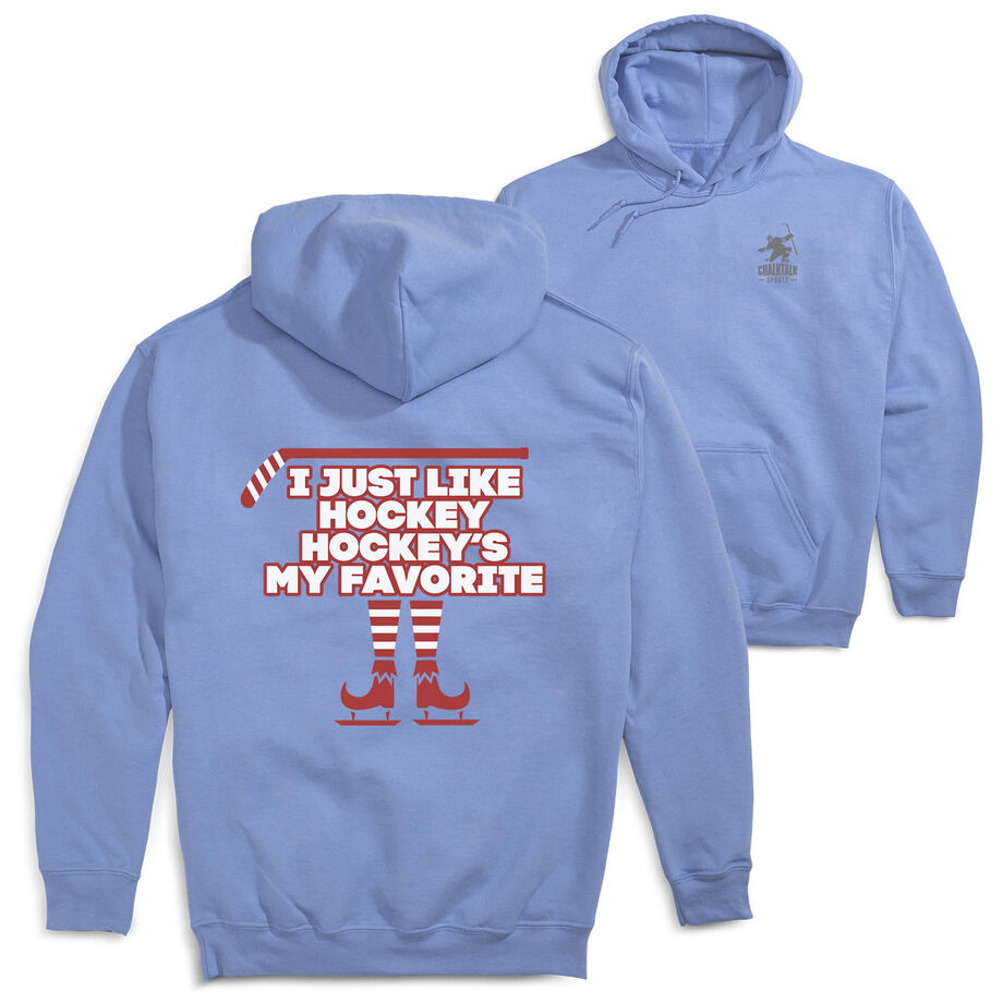 Hockey Hooded Sweatshirt - Hockey's My Favorite (Back Design)