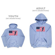 Guys Lacrosse Hooded Sweatshirt - Patriotic Lacrosse