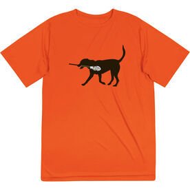 Guys Lacrosse Short Sleeve Performance Tee - Max The Lax Dog