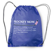 Hockey Drawstring Backpack - Hockey Mom Definition