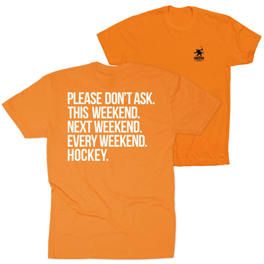 Hockey Short Sleeve T-Shirt - All Weekend Hockey (Back Design)