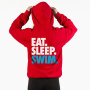 Swimming Hooded Sweatshirt - Eat. Sleep. Swim. (Back Design)