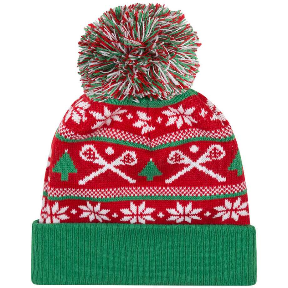 Lacrosse Knit Hat - Crossed Sticks Ugly Sweater