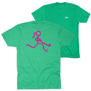 Field Hockey Short Sleeve T-Shirt - Neon Field Hockey Girl (Back Design)