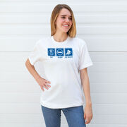 Figure Skating Tshirt Short Sleeve Eat Sleep Ice Skate