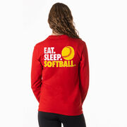 Softball Tshirt Long Sleeve - Eat. Sleep. Softball (Back Design)