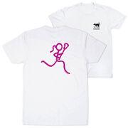 Lacrosse Short Sleeve T-Shirt - Neon Lax Girl (Back Design)