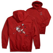 Soccer Hooded Sweatshirt - Soccer Santa (Back Design)