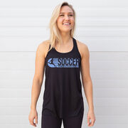 Soccer Flowy Racerback Tank Top - 100% Of The Shots