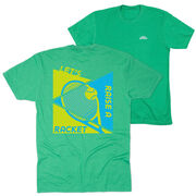 Tennis Short Sleeve T-Shirt - Let's Raise A Racket (Back Design)