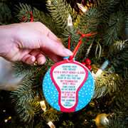 Guys Lacrosse Round Ceramic Ornament - Jingle All the Way