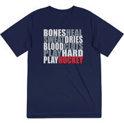 Hockey Short Sleeve Performance Tee - Bones Saying