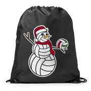 Volleyball Drawstring Backpack - Serving Holiday Cheer