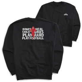 Football Crewneck Sweatshirt - Bones Saying (Back Design)