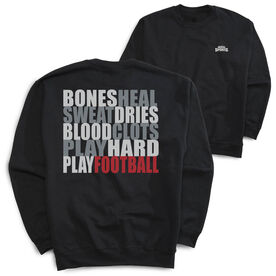 Football Crewneck Sweatshirt - Bones Saying (Back Design)