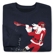 Guys Lacrosse Crewneck Sweatshirt - Santa Laxer