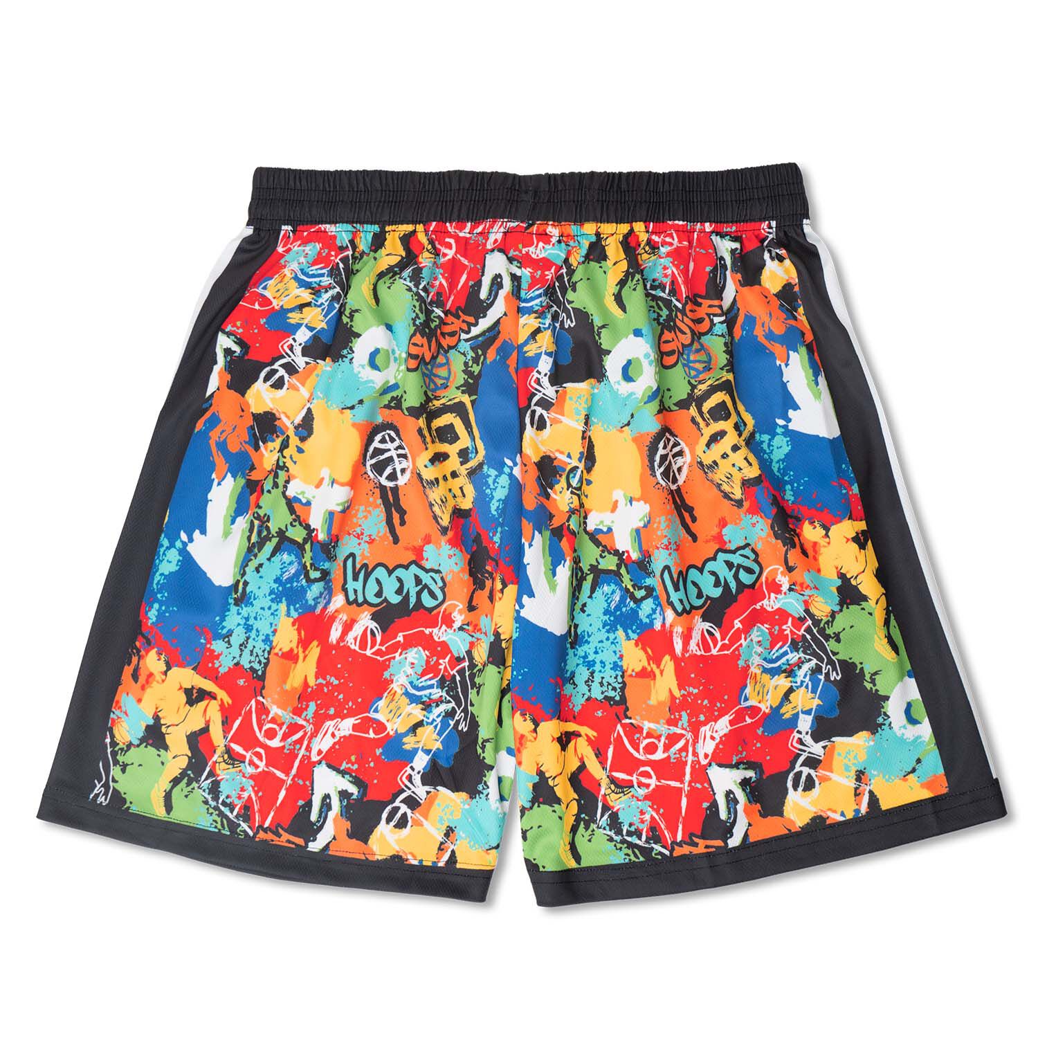 AKTR GRUNGE B.BALL GRAFFITI SHORTS BLACK | BUZZ