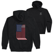 Hockey Hooded Sweatshirt - USA Sticks (Back Design)