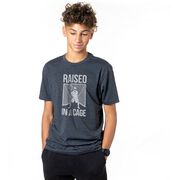 Lacrosse Short Sleeve T-Shirt - Raised In a Cage