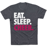 Cheerleading T-Shirt Short Sleeve Eat. Sleep. Cheer.