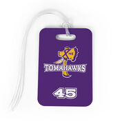 Lacrosse Bag/Luggage Tag - New Hampshire Tomahawks Logo with Number