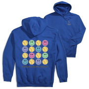 Softball Hooded Sweatshirt - Softball Makes Me Happy (Back Design)