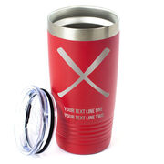 Softball 20 oz. Double Insulated Tumbler - Crossed Bats Icon