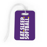 Softball Bag/Luggage Tag - Eat Sleep Softball