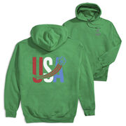 Soccer Hooded Sweatshirt - USA Patriotic (Back Design)