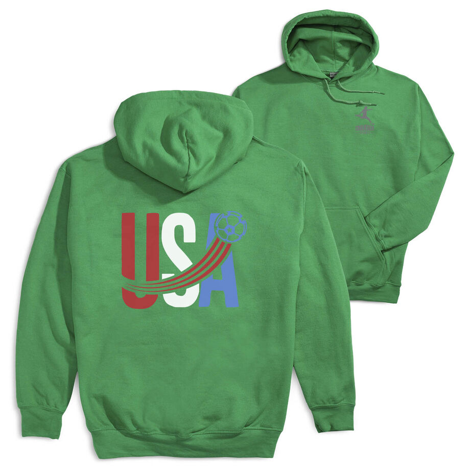 Soccer Hooded Sweatshirt - USA Patriotic (Back Design)