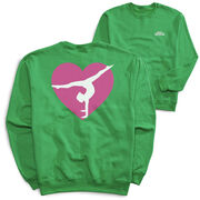 Gymnastics Crewneck Sweatshirt - Gymnast Heart (Back Design)
