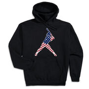 Softball Hooded Sweatshirt - Softball Stars and Stripes Player