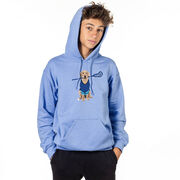 Guys Lacrosse Hooded Sweatshirt - Laxer the Lacrosse Dog