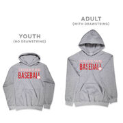Baseball Hooded Sweatshirt - I'd Rather Be Playing Baseball