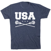 Guys Lacrosse Short Sleeve T-Shirt - USA