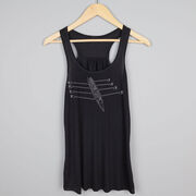 Crew Flowy Racerback Tank Top - Crew Row Team Sketch