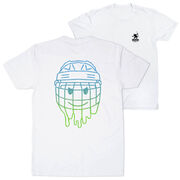 Hockey Short Sleeve T-Shirt - Have An Ice Day Smiley (Back Design)