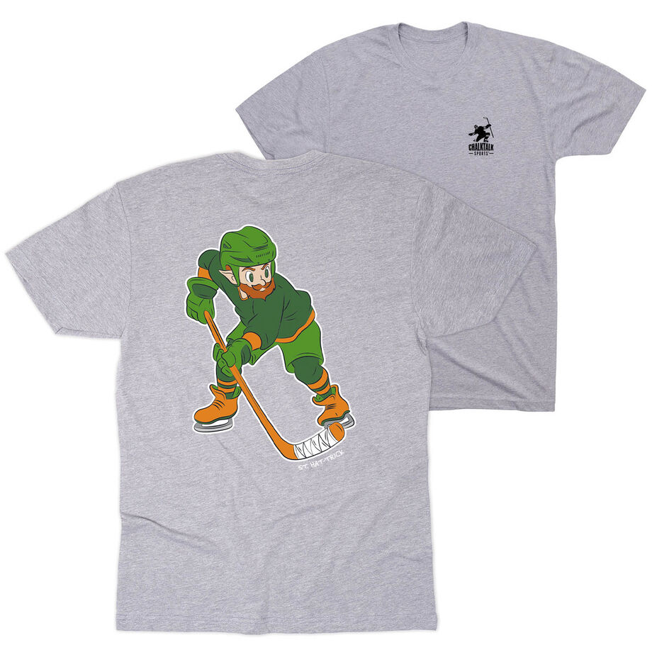 Hockey Short Sleeve T-Shirt - St. Hat-Trick (Back Design) 