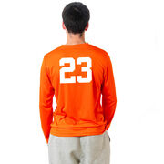 Basketball Long Sleeve Performance Tee - Basketball Player Sketch