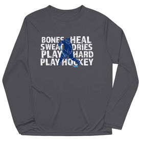 Hockey Long Sleeve Performance Tee - Bones Heal Hockey