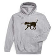 Guys Lacrosse Hooded Sweatshirt - Max The Lax Dog