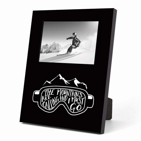 Skiing and Snowboarding Photo Frame - The Mountains Are Calling Goggles