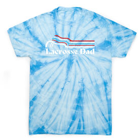 Guys Lacrosse Short Sleeve T-Shirt - Lacrosse Dad Sticks Tie Dye