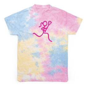 Girls Lacrosse Short Sleeve T-Shirt - Neon Lax Girl Tie Dye