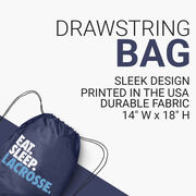 Lacrosse Drawstring Backpack Eat. Sleep. Lacrosse.