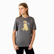 Girls Lacrosse Short Sleeve Performance Tee - Chase The Lax Dog