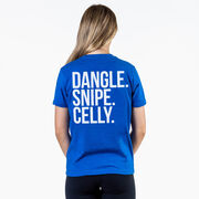 Hockey Short Sleeve T-Shirt - Dangle Snipe Celly Words (Back Design)