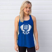 Pickleball Flowy Racerback Tank Top - I'd Rather Be Playing Pickleball